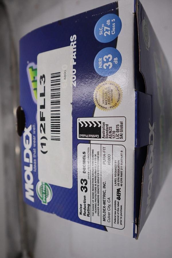 Used Moldex Pura Fit 6800 Earplugs Uncorded 200/Box NRR 33 STOCK H955 816687295642