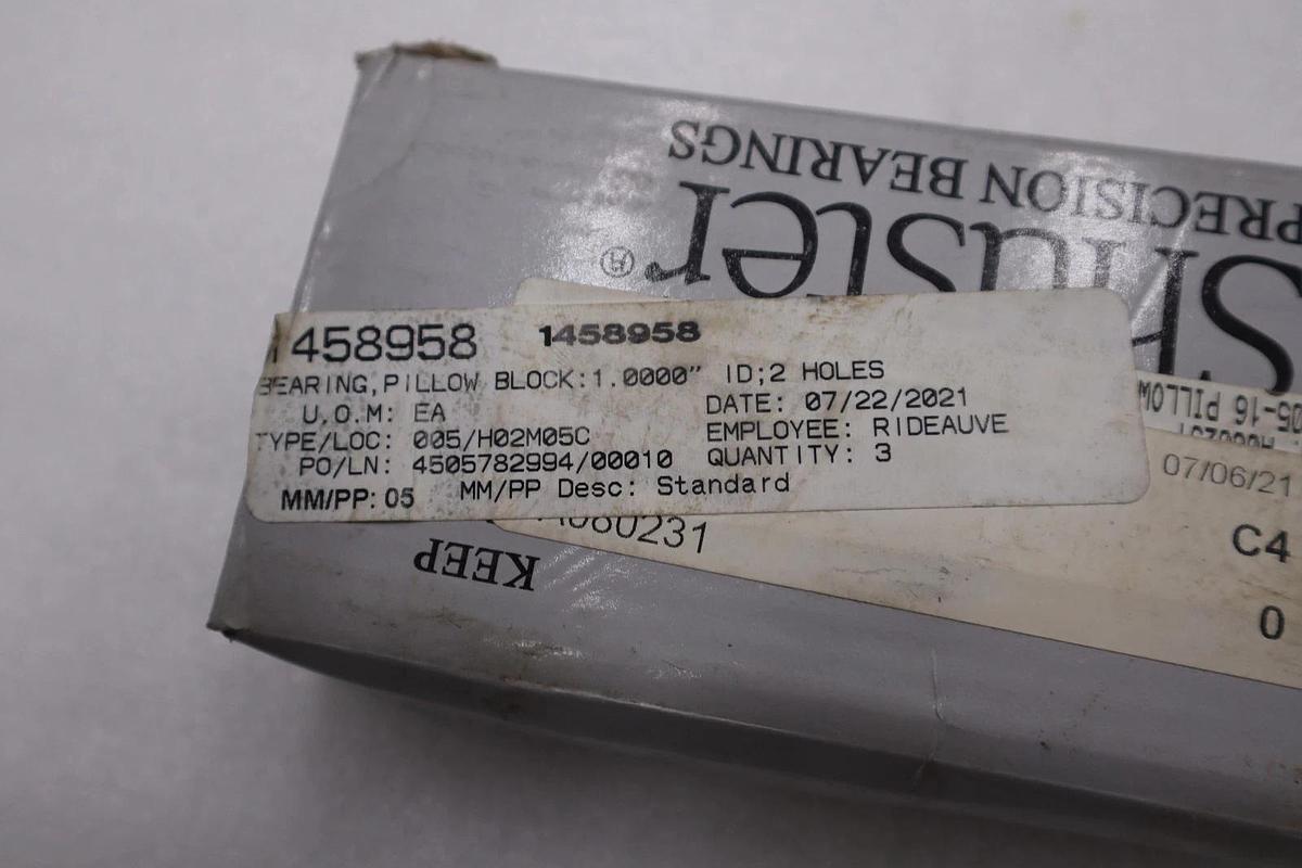 Used NEW Shuster UCP205-16. Pillow Block STOCK H869A