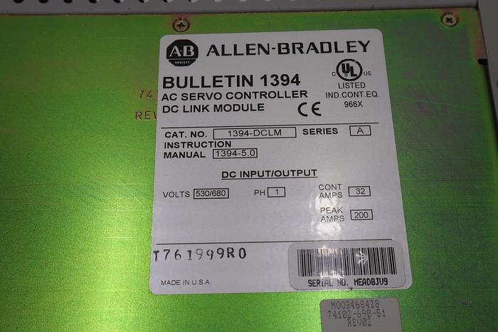 NEW Allen Bradley 1394-DCLM SER A DRIVE INTERFACE MODULE 32AMP STOCK 2182