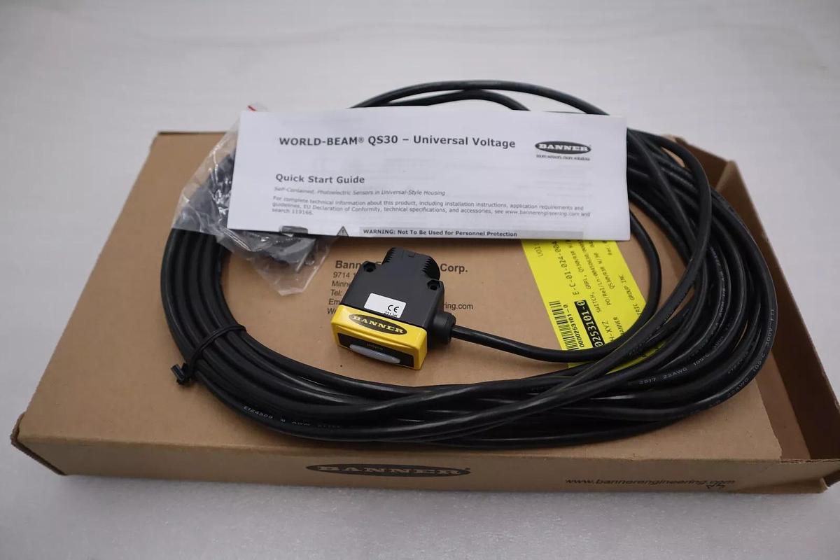 NEW Banner QS30VR3R W/30’ High Performance Long Range Sensor 73197 STOCK G27