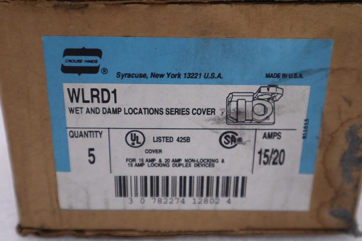 Used Eaton Crouse Hinds WLRD1 Wet And Damp Locations Cover - STOCK 1787CC