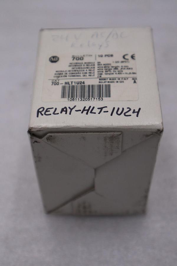 LOT OF 7 - ALLEN BRADLEY 700-HLT1U24 RELAY - NEW - STOCK GF702A
