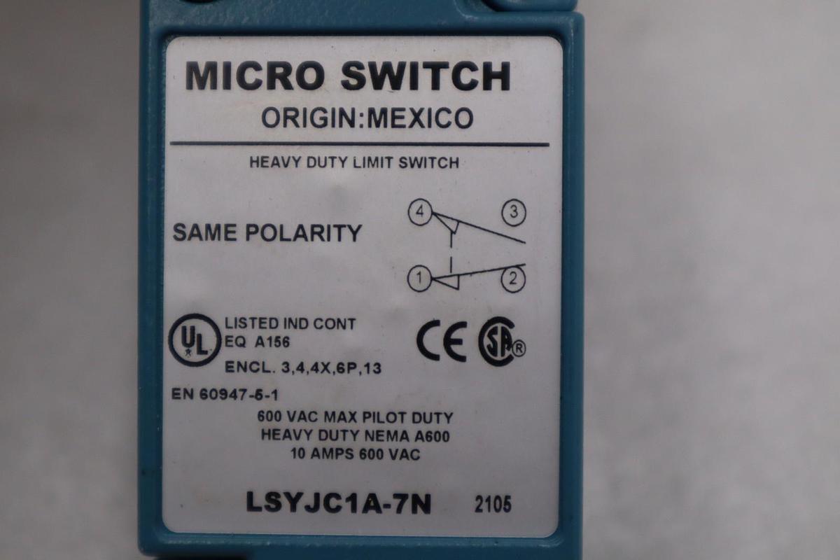 Used NEW OPEN BOX Honeywell LSYJC1A-7N MICRO LIMIT SWITCH STK GF145A