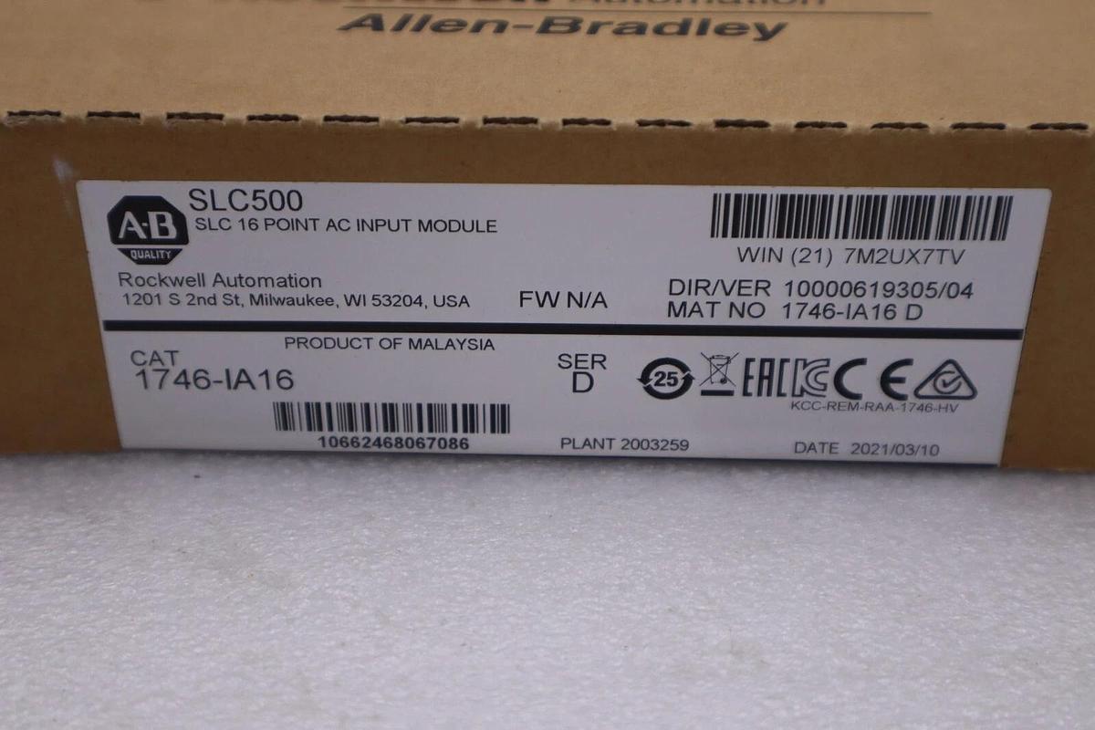 Used New Factory Sealed Allen Bradley 1746-IA16 / D SLC 500 Input Module PLC 1746IA16
