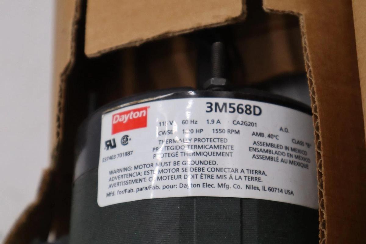 Dayton 3M568D Shaded Pole Motor 1/20 HP 115V NEW OPEN BOX STK GF433