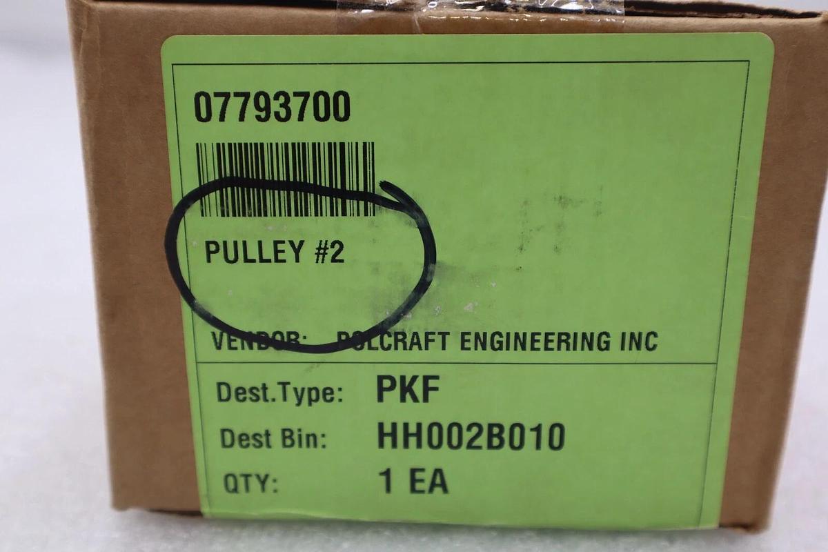POLLYCRAFT INDUSTRIAL MRO PULLEY #2 07793700 #K-369