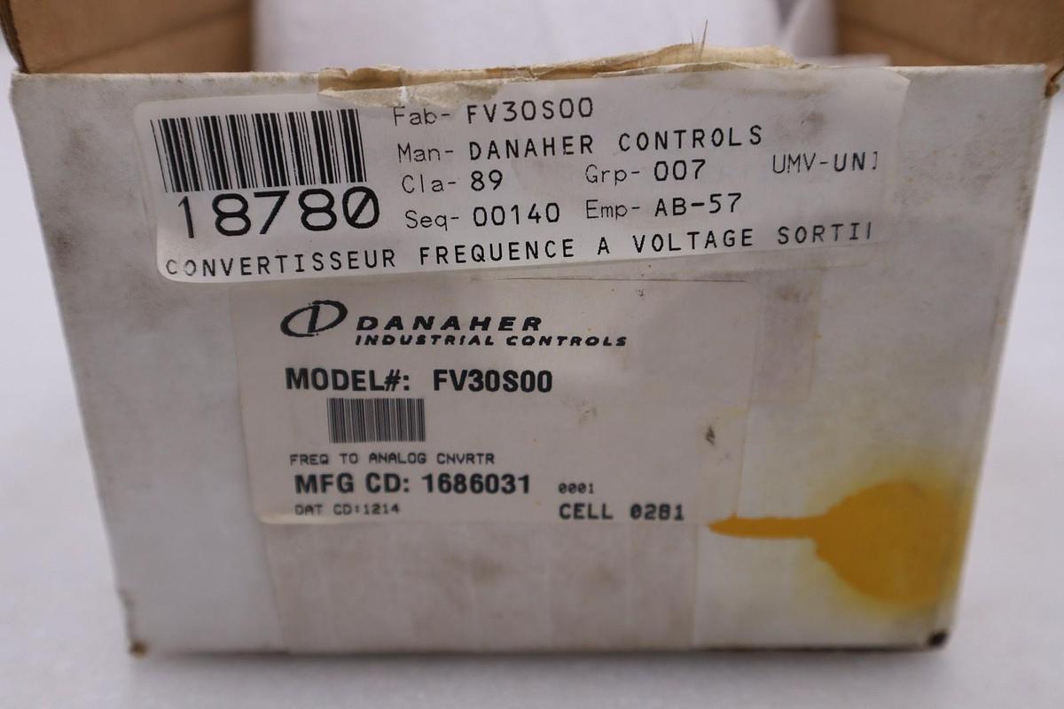 Used DANAHER CONTROLS FV30S00 ENCODER MFG. CD 168031 NEW UNIT STOCK GF-472A