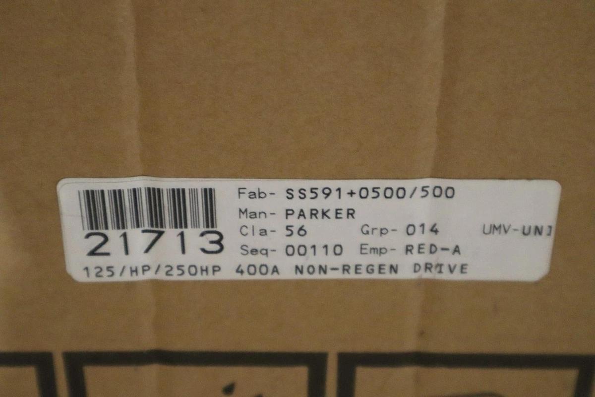 Used PARKER 591+0500/500 DRIVE NON-REGENERATIVE THREE-PHASE CHASSIS STOCK SGF84