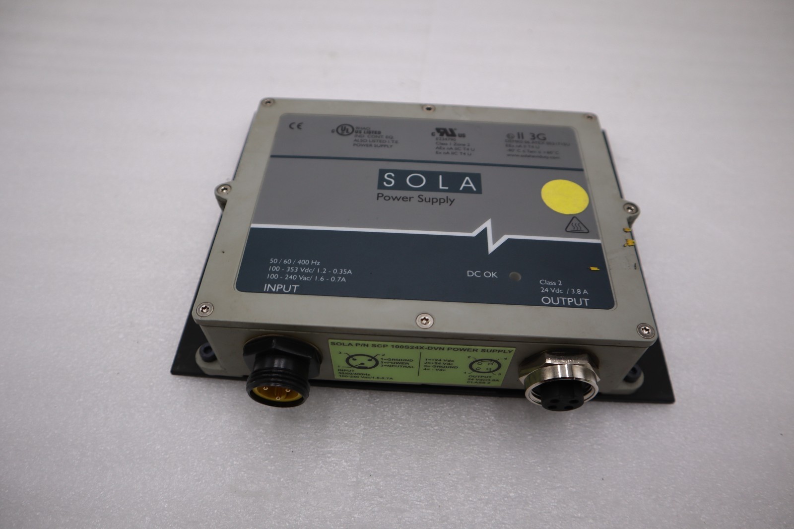 Used LOT OF 2 - SOLA SCP 100S24X-DVN POWER SUPPLY 50/60/400HZ STOCK H1714