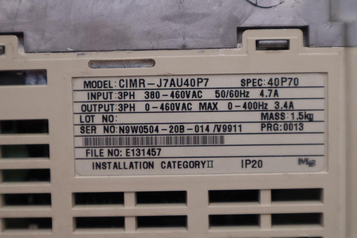 Used NEW OPEN BOX YASKAWA DRIVE CIMR-J7AU40P7 STOCK K-4065