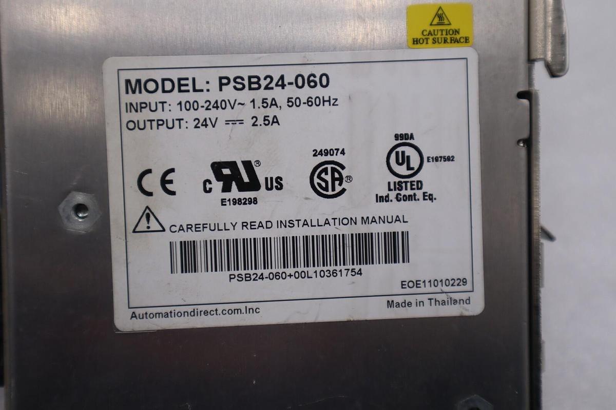 Used Rhino Automation Direct PSB24-060 Switching Power Supply STOCK K-668-C