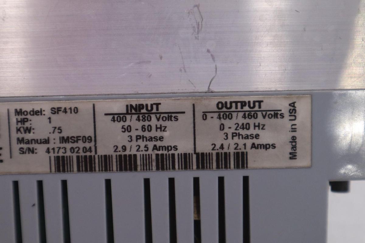Used AC TECH SF410 VARIABLE SPEED DRIVE 1HP 480V STOCK K1128A