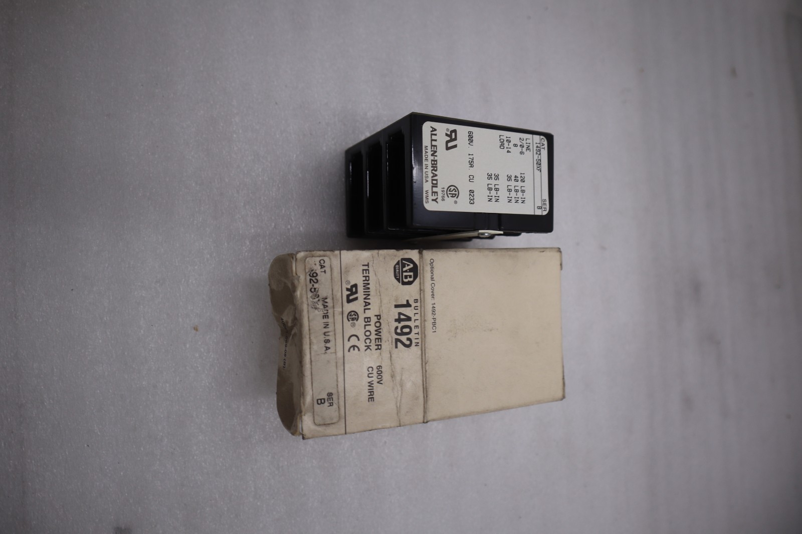 Used NEW OPEN BOX AB ALLEN BRADLEY 1492-50XF POWER TERMINAL BLOCK SER-B STK K3973CC