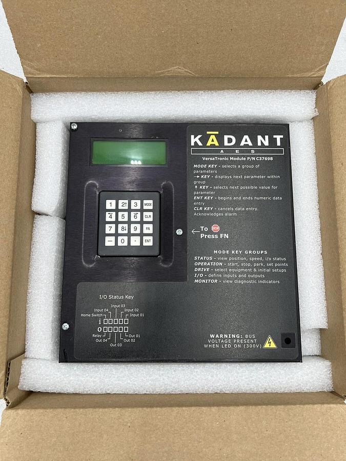 Used NEW KADANT AES VERSATRONIC MODULE P/N C37698 PUSH BUTTON SCRREN STOCK 3001