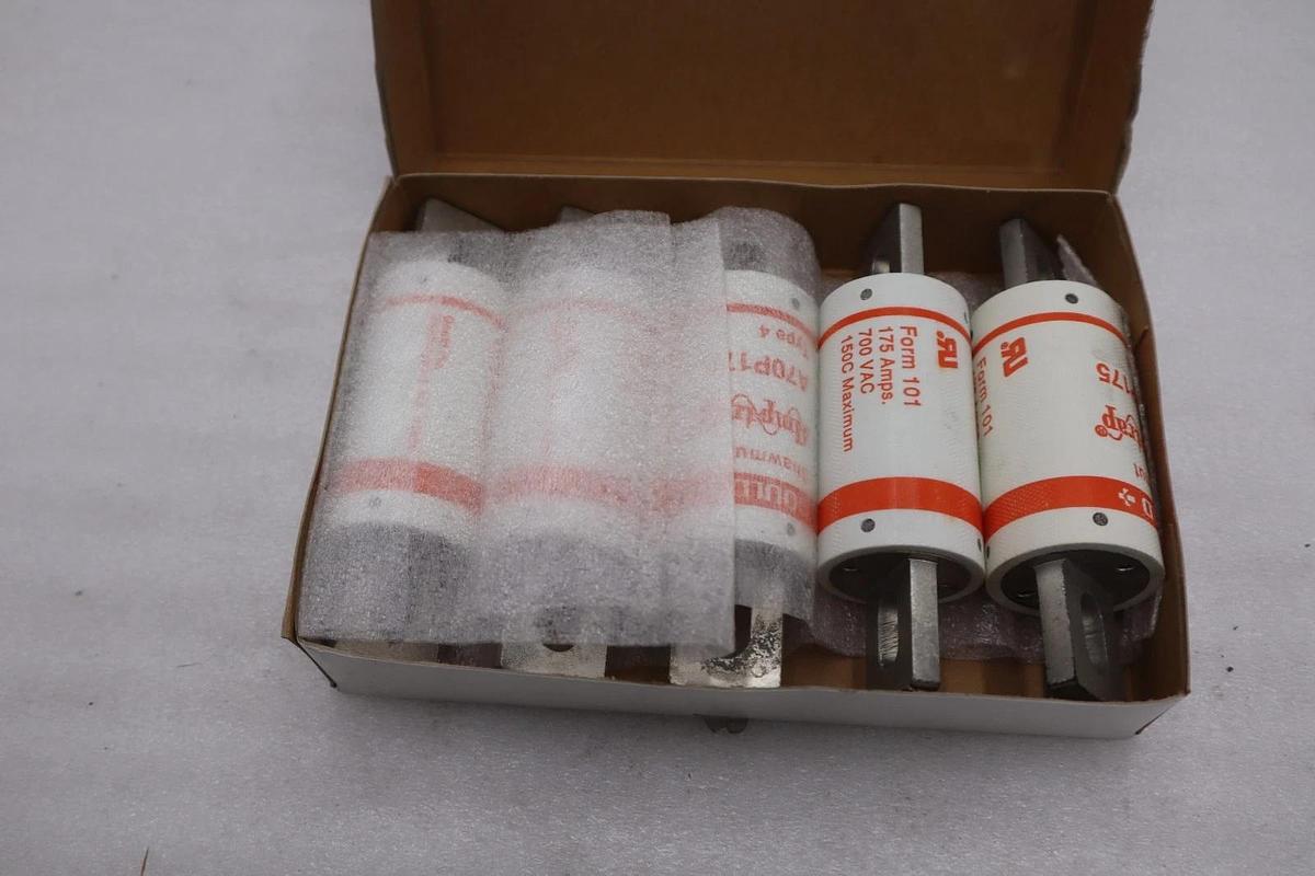 Used BOX OF 5 GOULD SHAWMUT A70P175-4 Amptrap Semiconductor Fuse New Stock GF-351A
