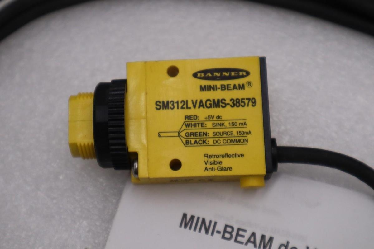 NEW BANNER SM312LVAGMS-38579 5 V DC L/O 12FT STRIPPED 12 IN ON END STOCK H830A