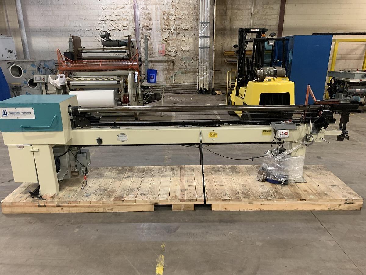 Used 120" WIDE AUTOMATIC HANDLING MODEL SHARK-10 CORE CUTTER 3" CORES