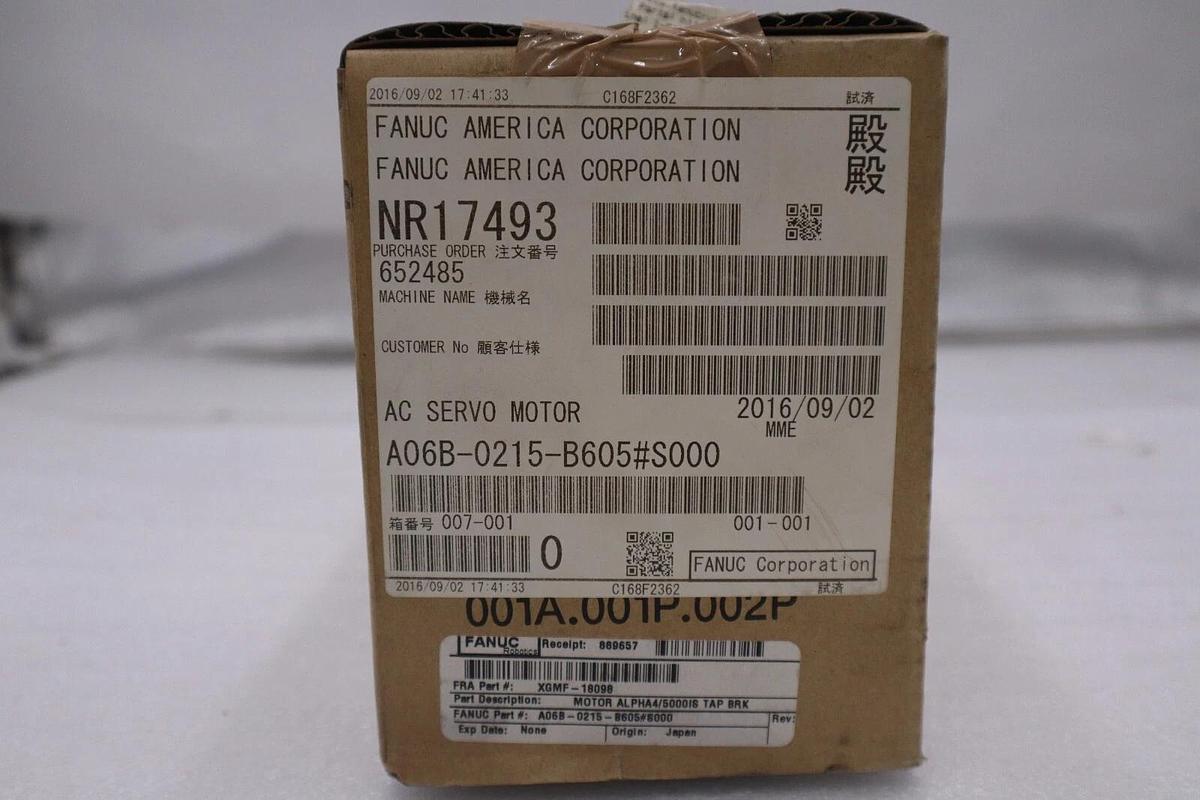 Used FANUC SERVO MOTOR A06B-0215-B605#S000 NEW IN BOX STOCK 605D