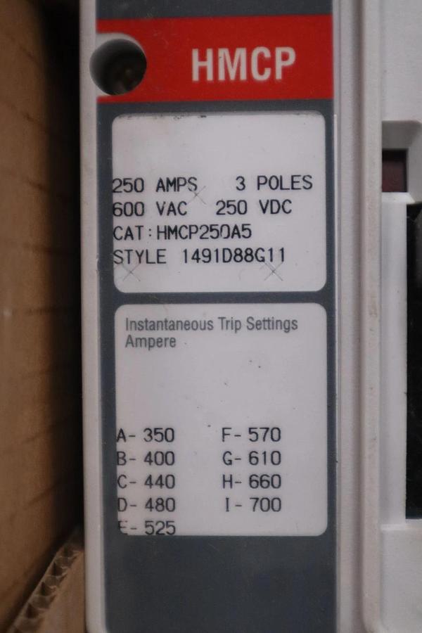 Used EATON CORPORATION HMCP250A5 SERIES C (NEW IN BOX) MOTOR PROTECTOR STOCK GF-1415