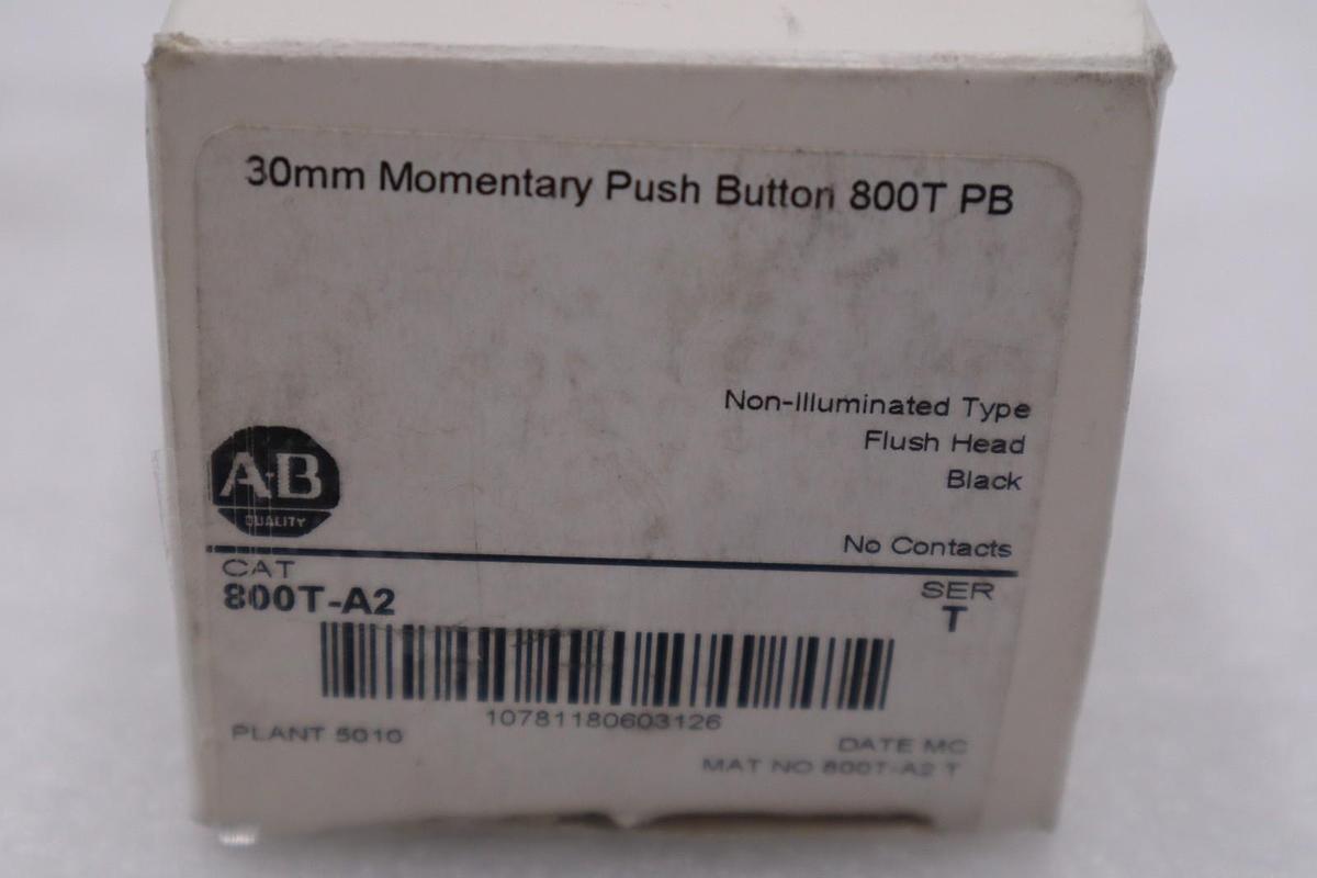 Used ALLEN BRADLEY 800T-A2/ 800TA2 PUSH BUTTON MOMENTARY CONTACT STOCK H642A