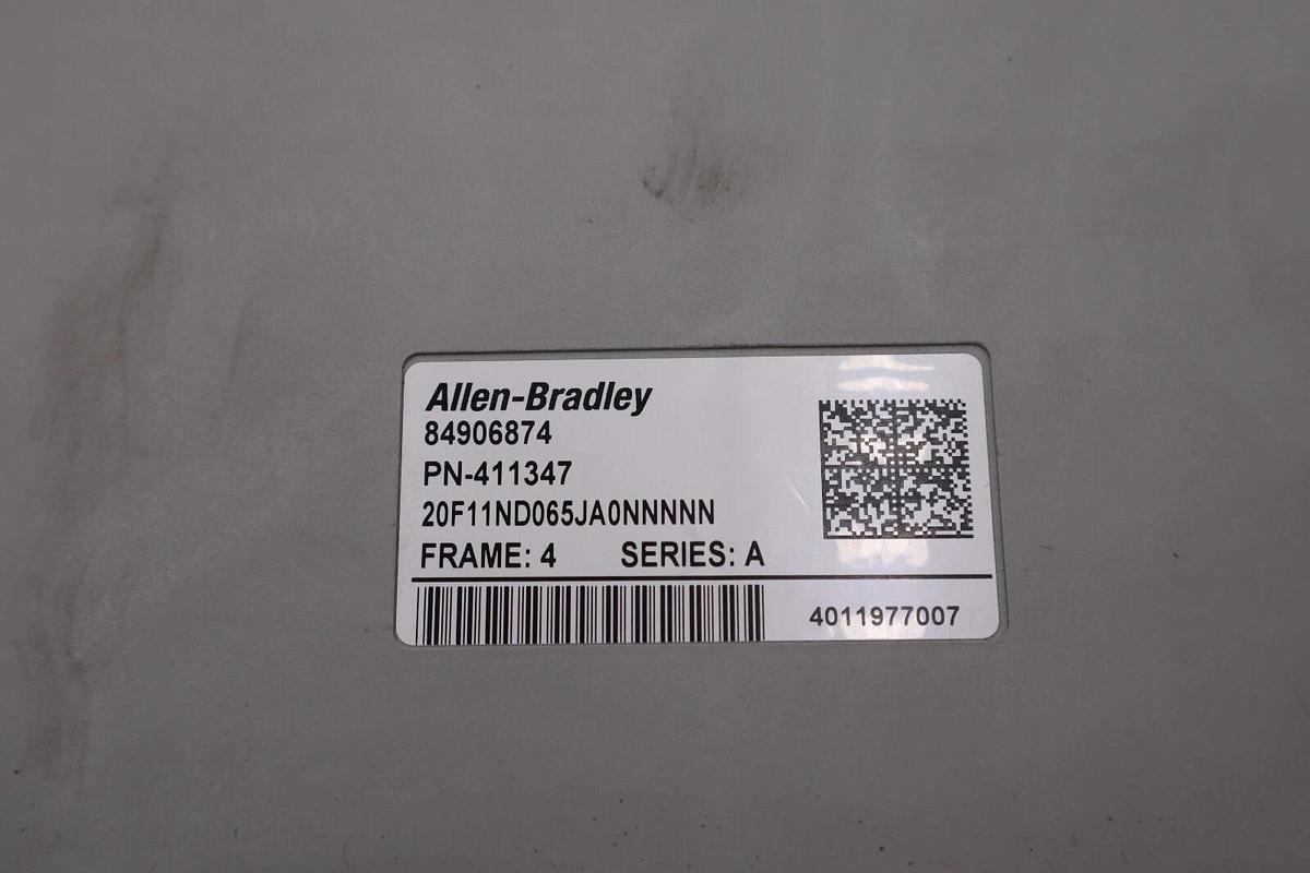 Used Allen Bradley Powerflex753, 50HP,  MFG. 2021 CAT: 20F11ND065JA0NNNNN STOCK 2483