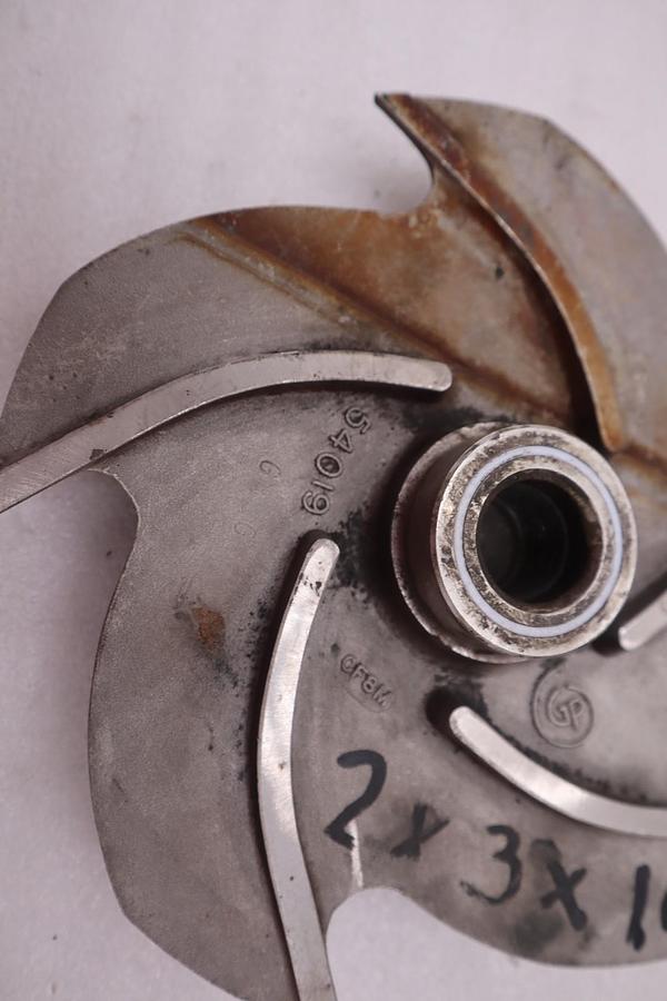 Used Goulds 5 Vane Impeller Part#:100-596 Casting#: 54019 Material:CF8M - STOCK G407B