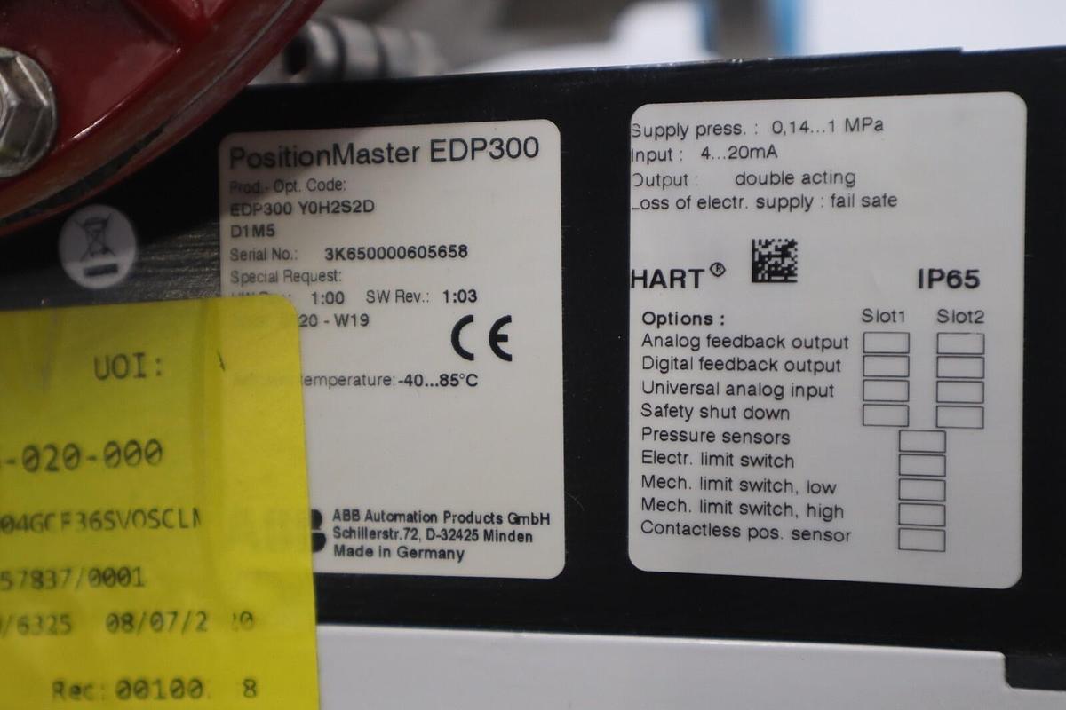 Used NEW ABB EDP300 Y0H2S2D POSITIONERMASTER CONTROL D1M5 UNIT NEW STOCK S-661