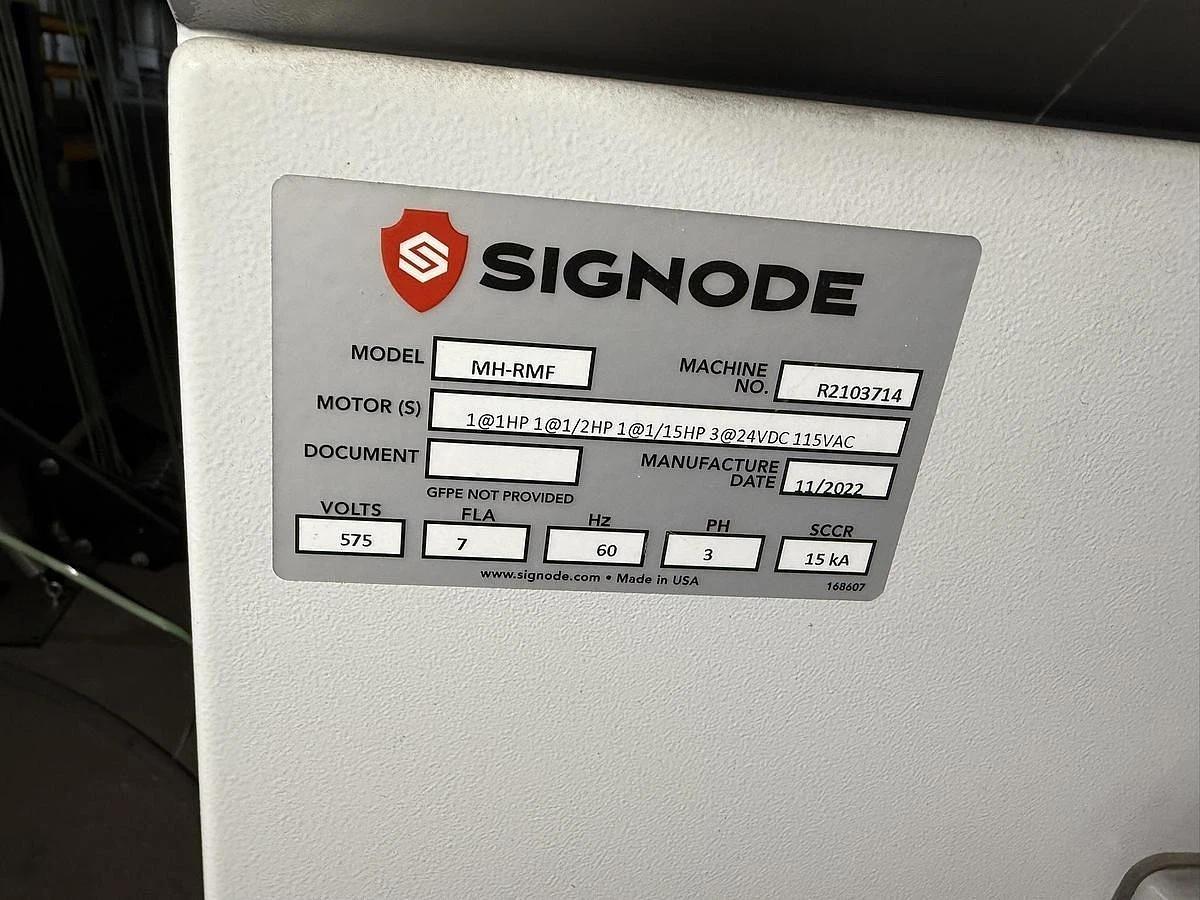 Used SIGNODE MODEL MH-RMF ROLL STRAPPER MANUFACTURED 2022 72" DIAMETER CAPACITY