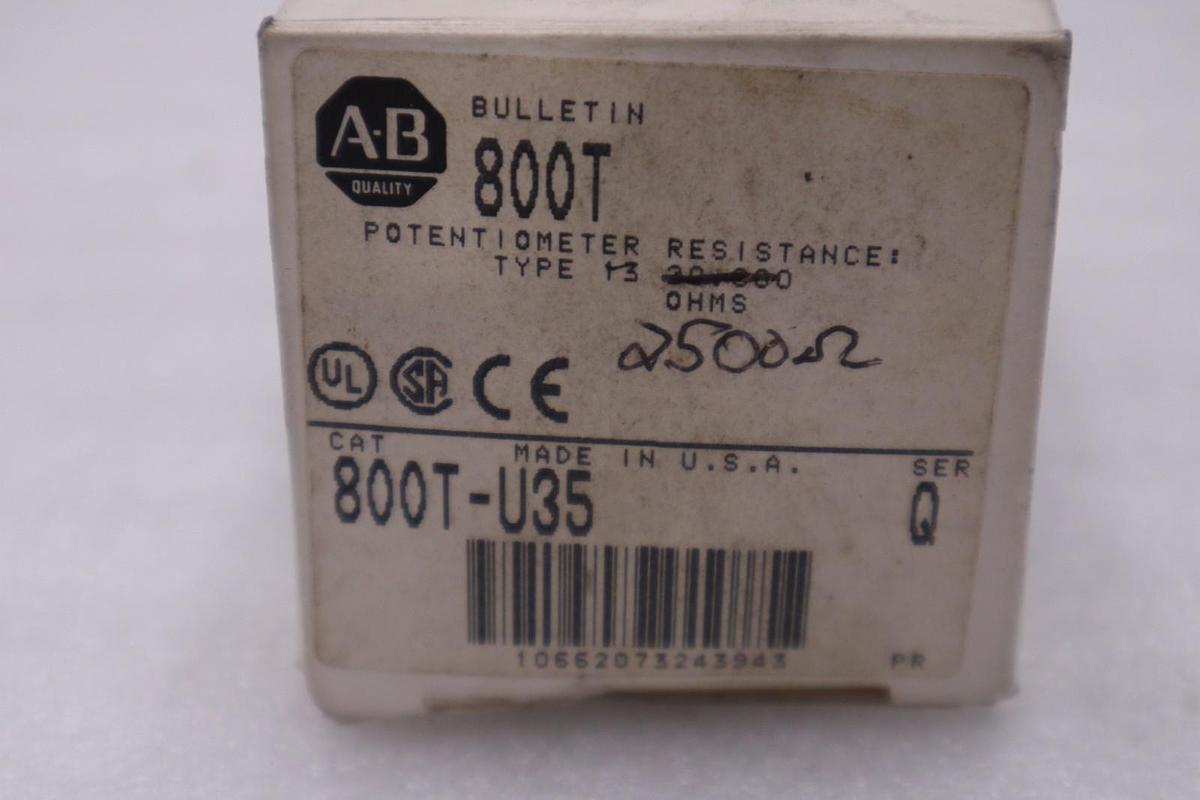 Allen Bradley 800T-U35 Potentiometer 800TU35 SERIES Q NEW IN BOX STOCK G-85B