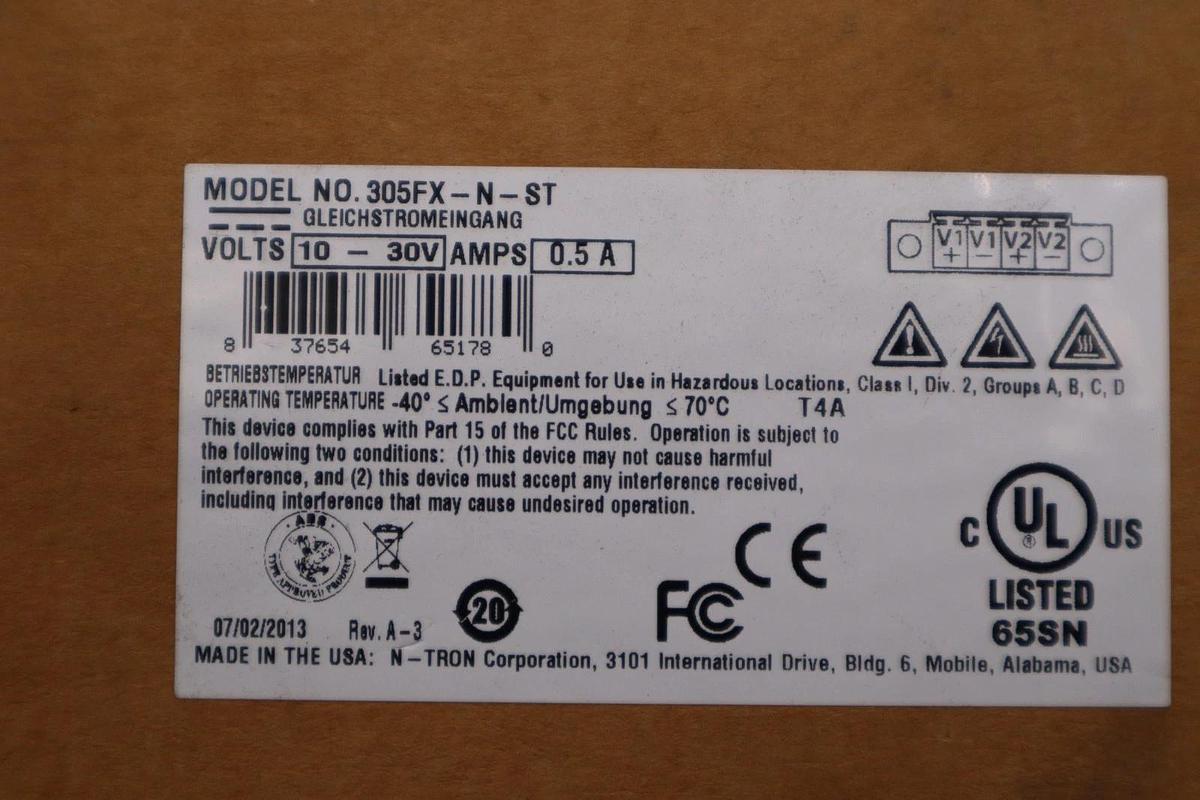 Used RED LION CONTROLS 305FX-N-ST / 305FXNST - BRAND NEW - STOCK 3116CC