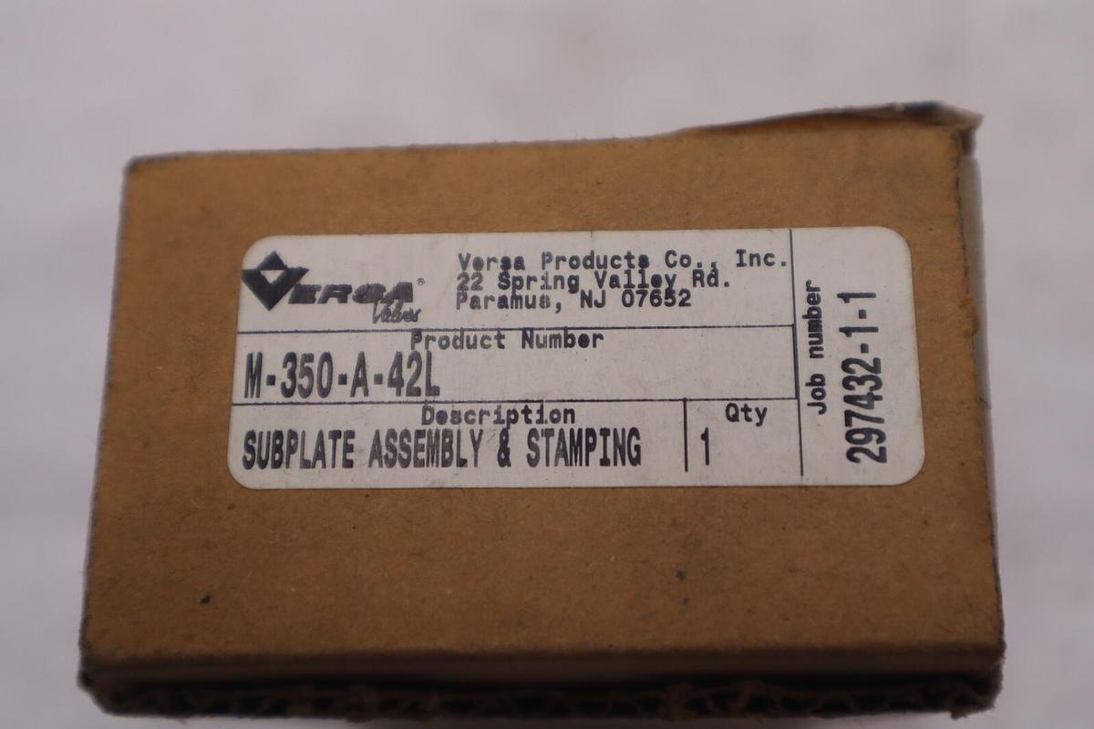 Used Versa M-350-A-42L Pneumatic Valve Subplate Assembly STOCK K-3579