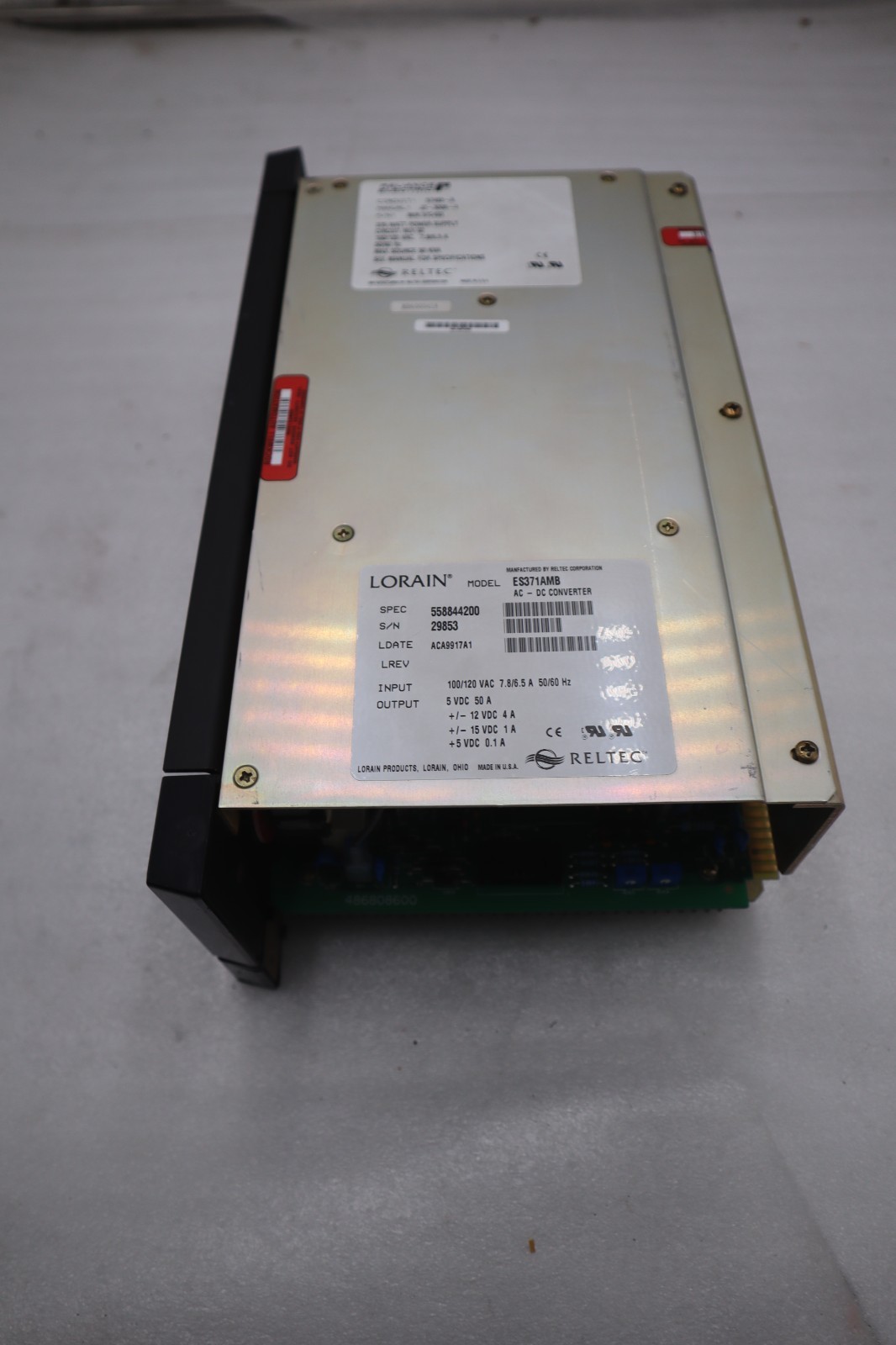 Used RELIANCE ELECTRIC 57493A 57C493 100/120VAC 7.8/6.5A - STOCK 2703A
