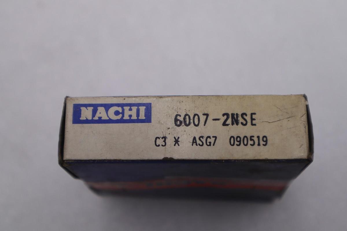 Used NEW NACHI 6007-2NSE CONTACT SEAL BALL BEARINGS - LOT OF 2 - STOCK B-1143