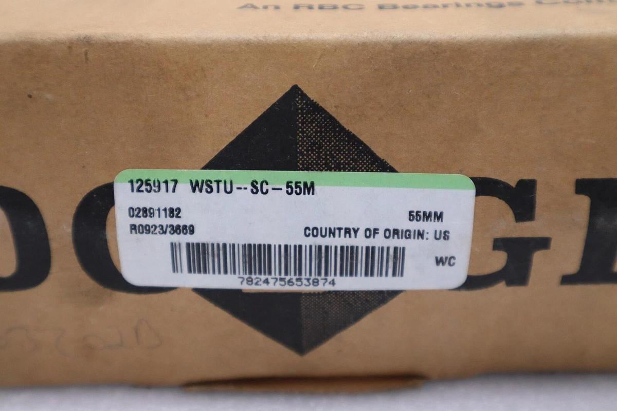Used Dodge WSTU-SC-55M Screw Ball Bearing 125917 55 mm Dia Bore NEW STOCK H469A