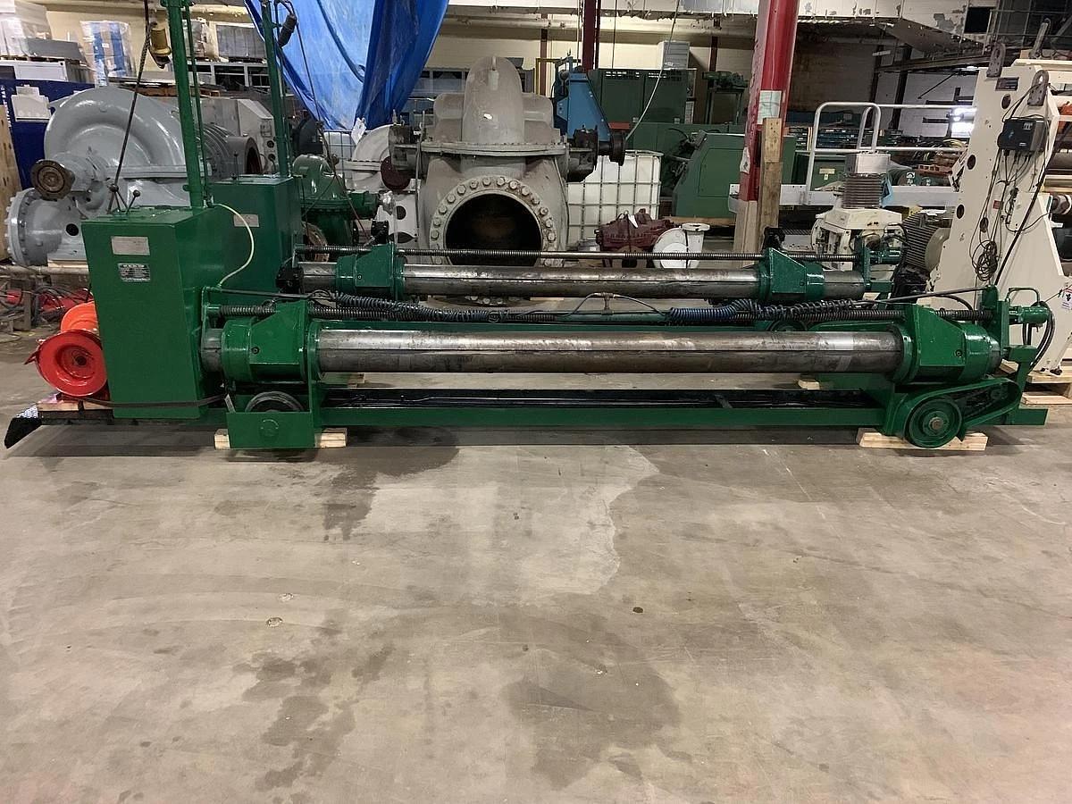 Used 87" S&S SHAFTLESS FLOOR PICK UP UNWIND STANDS 60" DIAMETER (2) AVAILABLE