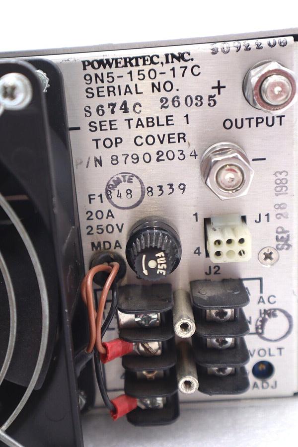 Used POWERTEC DC POWER SUPPLY MODEL 9N5-150-17C SUPER SWITCHER STOCK #1003A