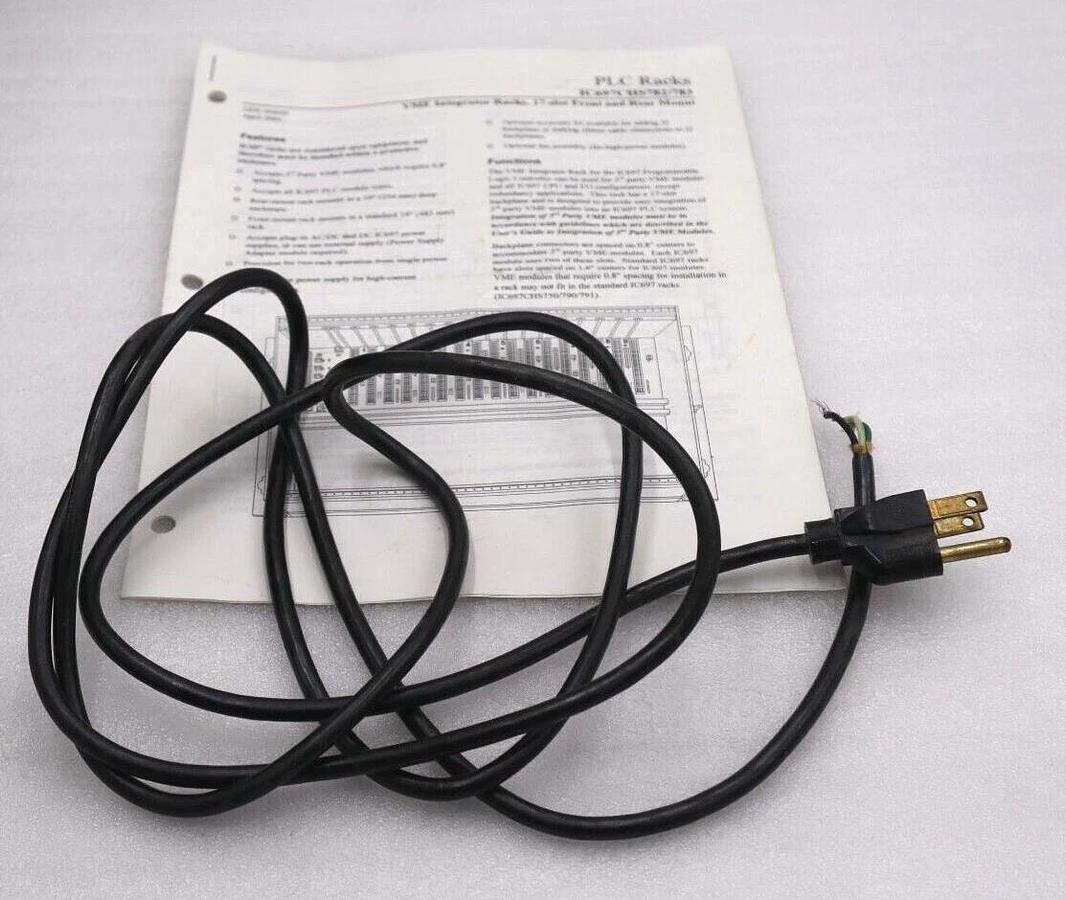 Used INDUSTRIAL CONTROL EQUIPMENT IC697CH57820 RACK 17 SLOT REAR MOUNT STOCK #1707