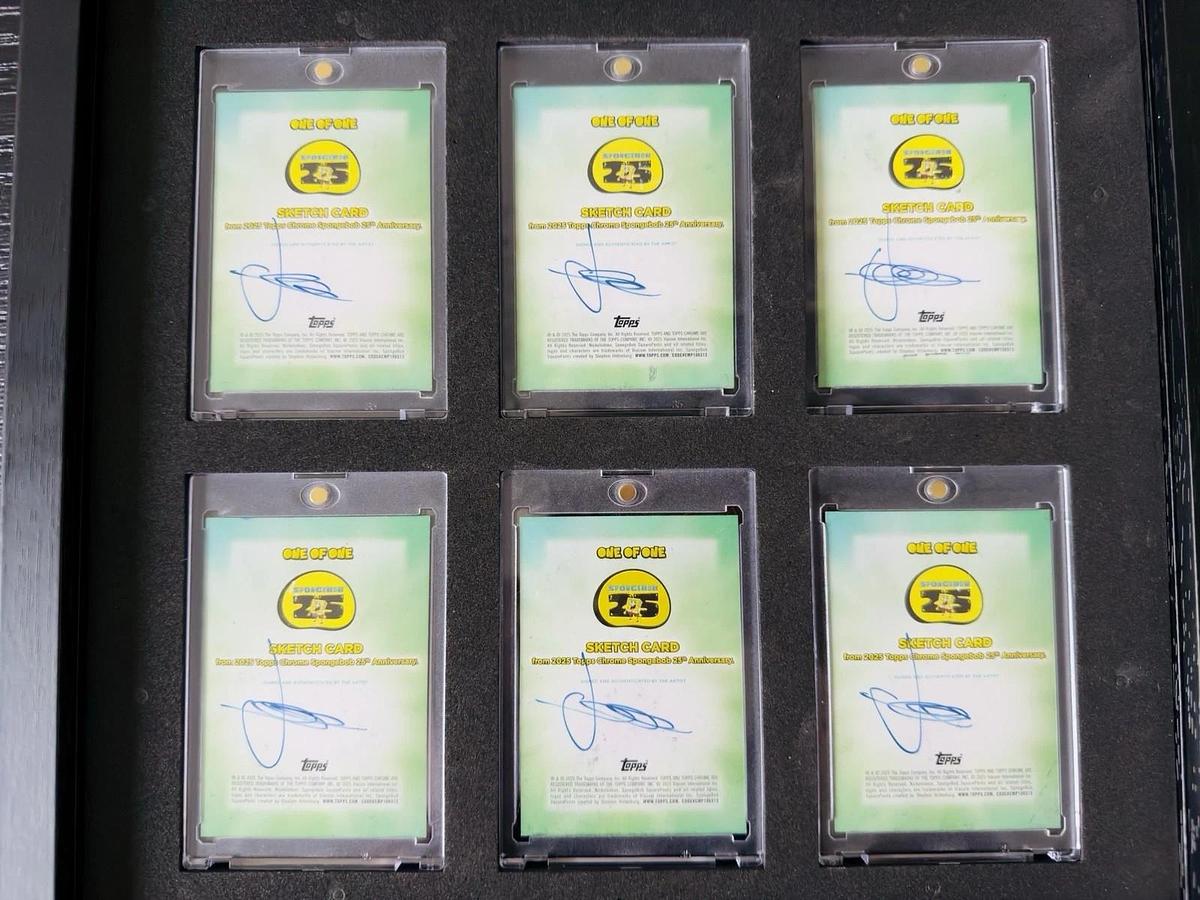 Used 2025 Topps Chrome SpongeBob SquarePants 1/1 Sketch Card Ultimate Collection