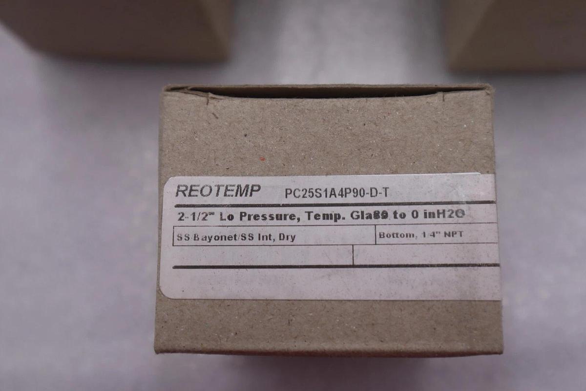 Used REOTEMP PC25S1A4P90-D-T GAUGE 1/4" NPT STOCK #3234