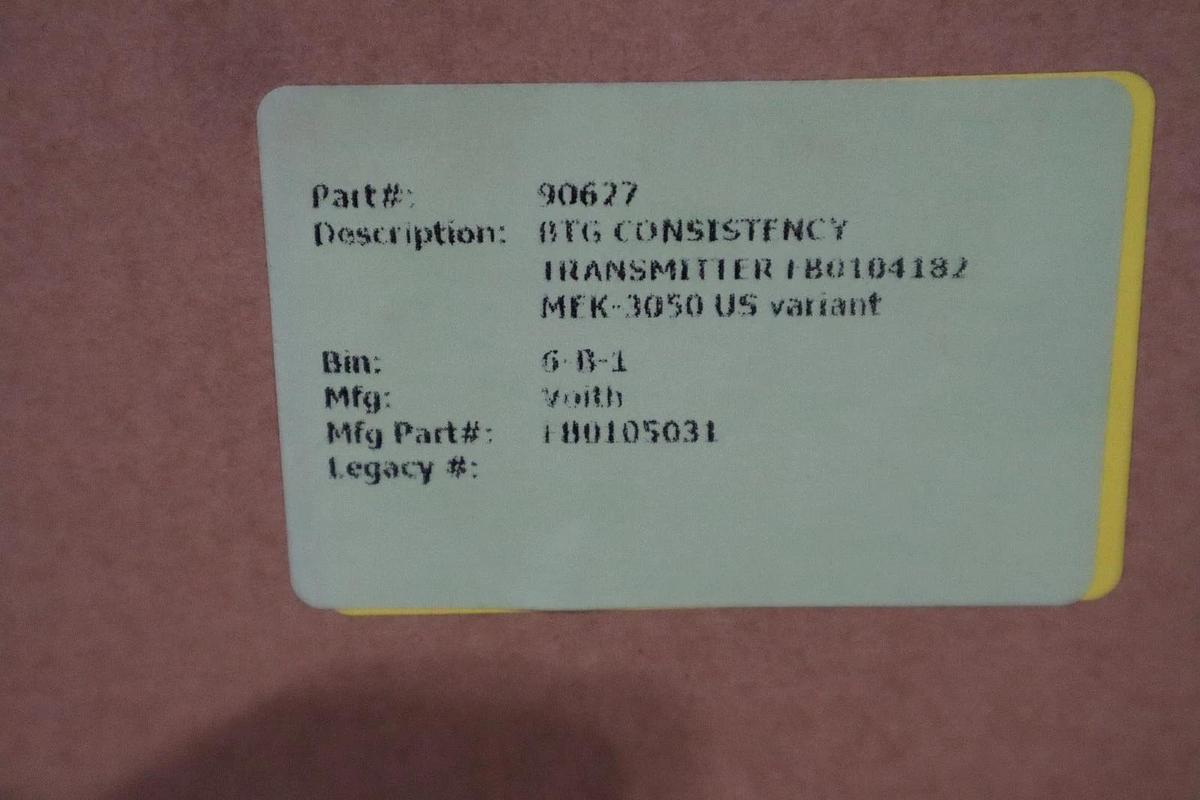 BTG MEK-3000 Twin Torque Rotating Consistency Transmitter (NO DISPLAY) NEW UNIT