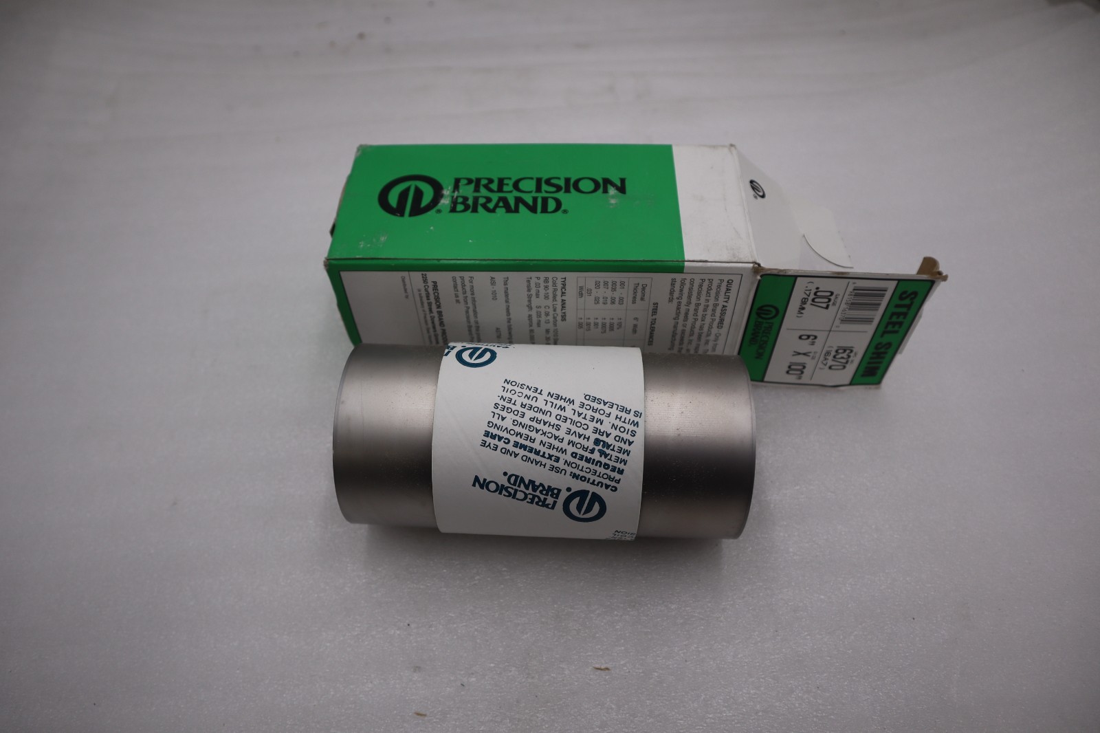 Used LOT OF 2 -- Precision Brand 16370 Gauge Steel Shim 0.007" x 6" x 100" STK H987A