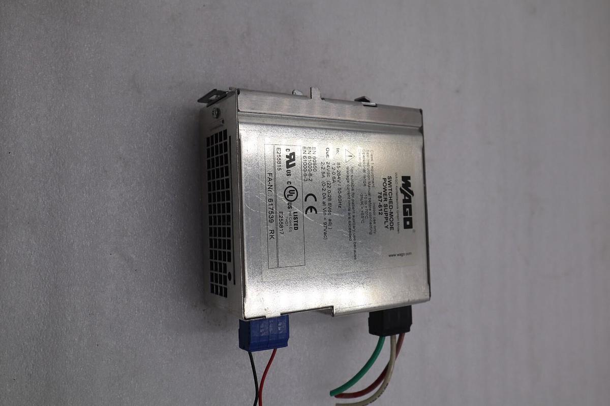 Used WAGO 787- 612 SWITCHED MODE POWER SUPPLY CLASSIC 1-PHASE STOCK L-165-A