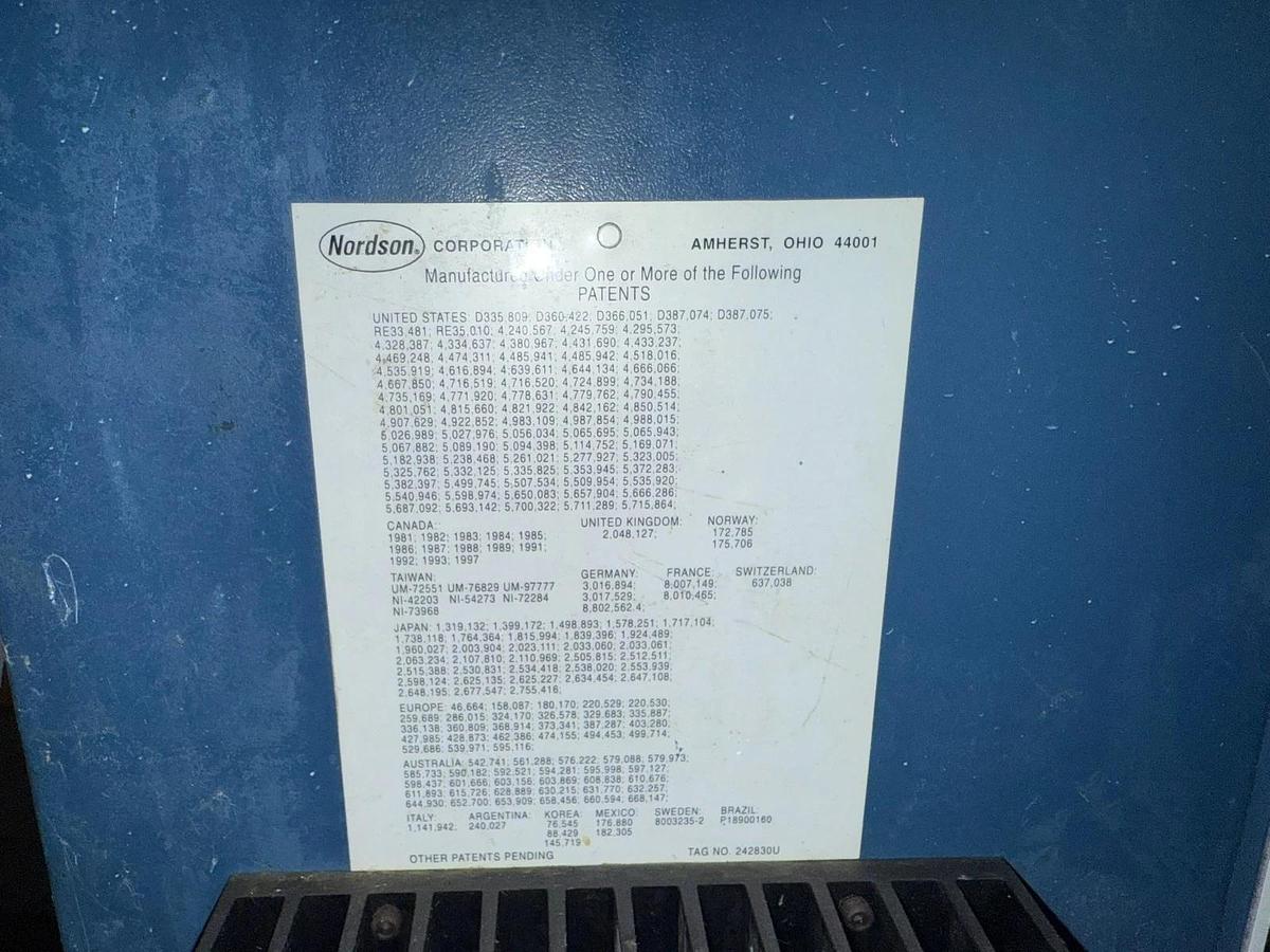Used NORDSON MODEL 5507 BULK MELTER APPLICATOR SYSTEM