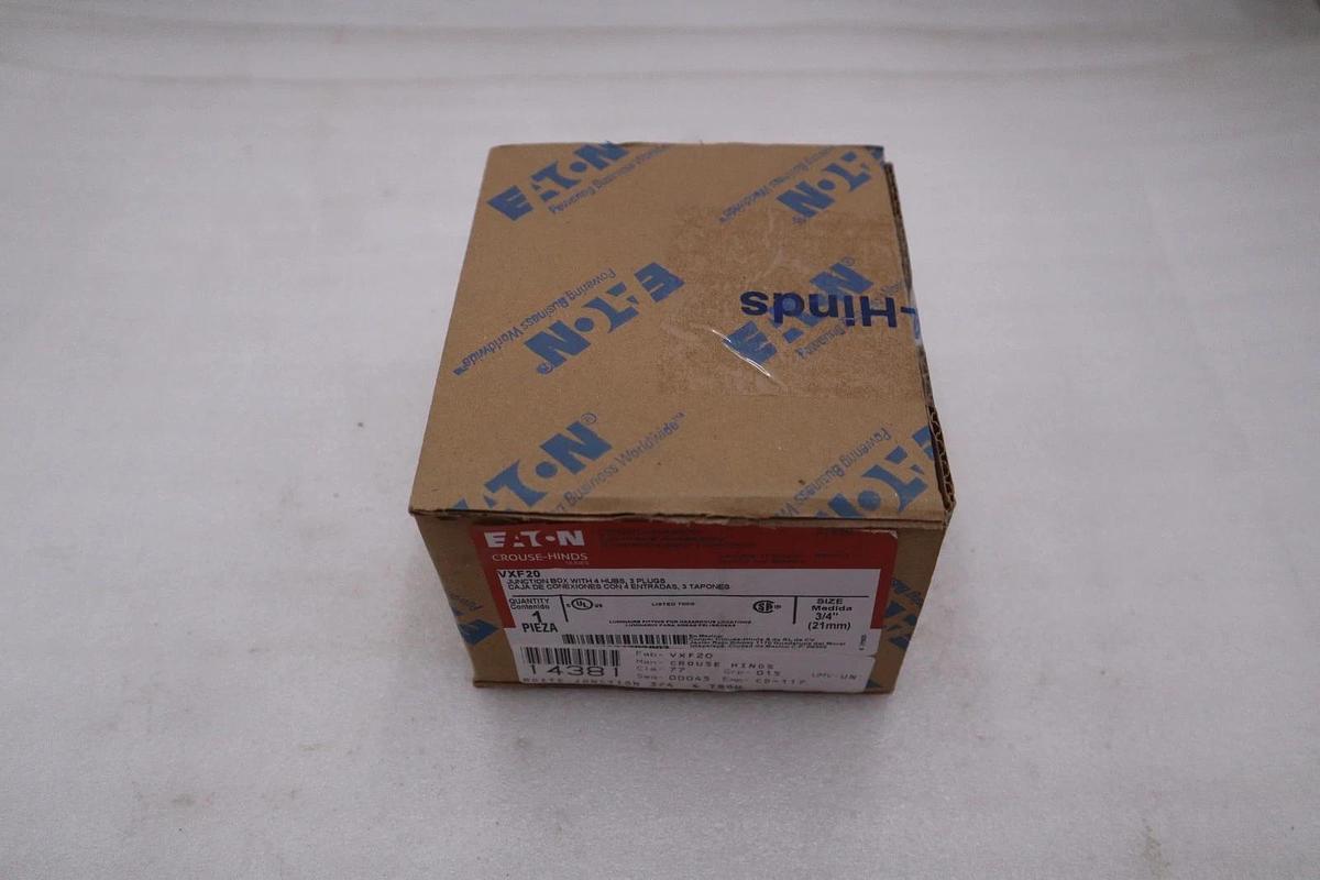 Used EATON CORPORATION VXF20 / VXF20 CROUSE HINDS - NEW IN BOX - STOCK GF493A