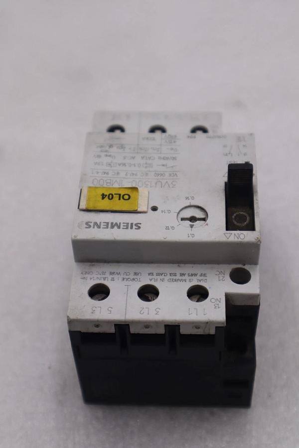 Used SIEMENS 3VU1300-1MB00 MANUAL MOTOR STARTER STOCK #K-3813