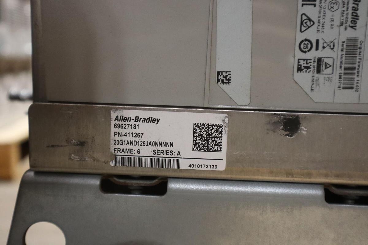 Used ALLEN BRADLEY 20G1AND125JA0NNNNN PowerFlex 755 AC Drive 100 HP - STOCK CC105
