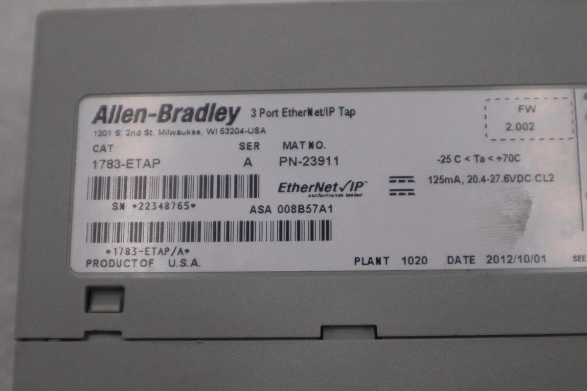Used Allen Bradley 1783-ETAP /A EtherNet/IP Tap 3-Port AB STK GF660