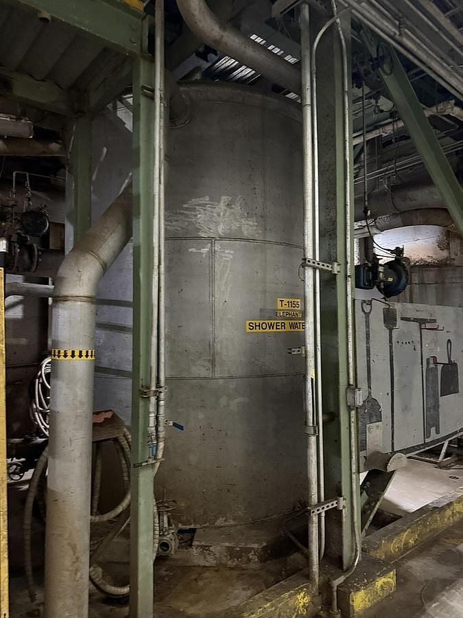 Used 7,500 GALLON ALLOY FABRICATORS INC. 316L STAINLESS STEEL TANK 155" TALL 10' DIA.