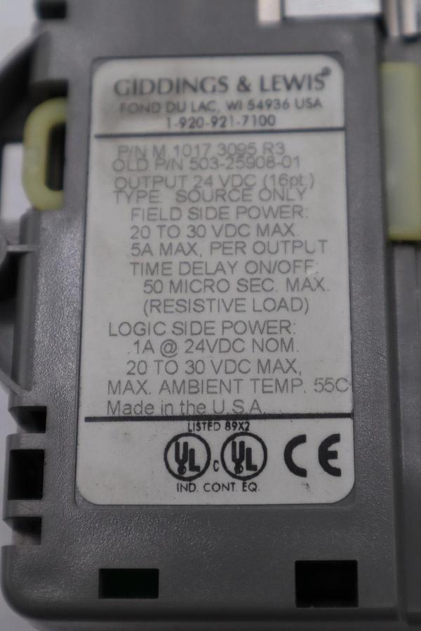 Used GIDDINGS & LEWIS DANAHER MOTION M.1017.3095 R3 / M10173095 R3 MODULE #6002