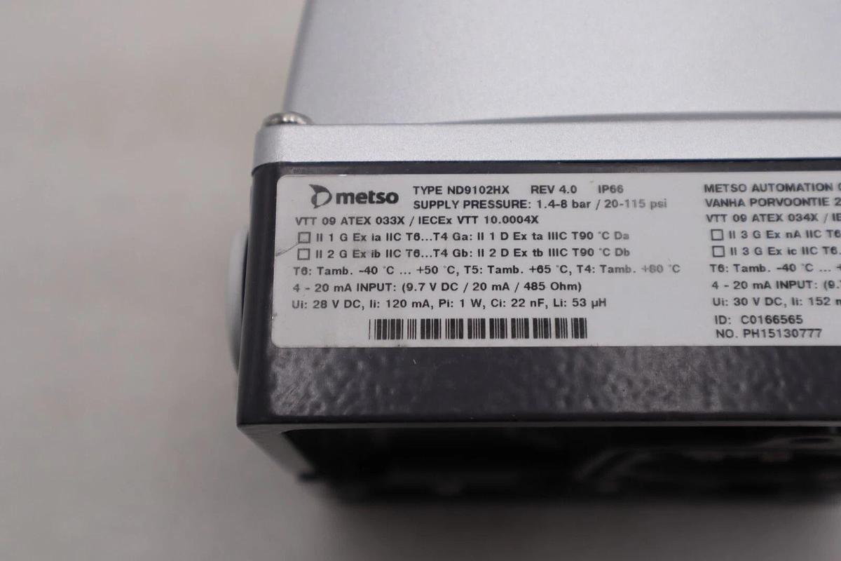 Used NEW Metso nd9102hx intelligent valve controller 20 - 115 PSI STOCK L-574